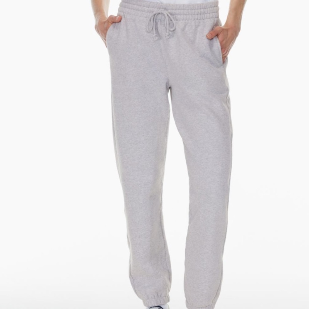 NWT TNA Extra Fleece Boyfriend Sweatpant - HEATHER CHROME size XS